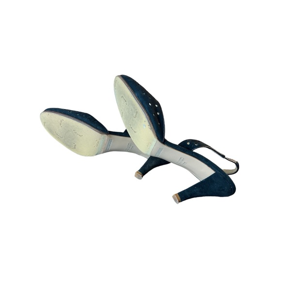 Marc Jacobs Demure Black Suede Slingback Heels - Picture 5 of 6